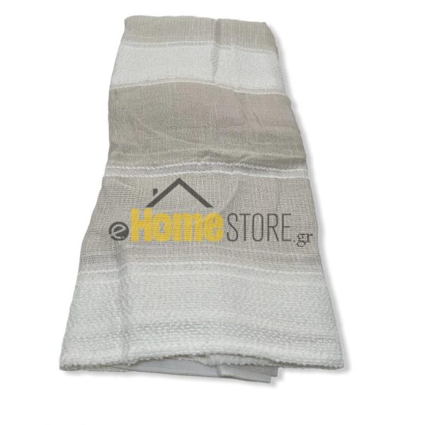 Έτοιμη κουρτίνα με τρέσα, λευκό