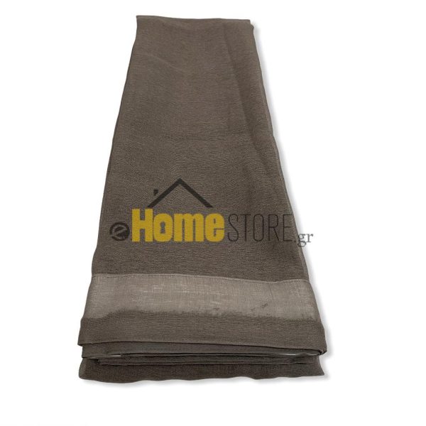 Έτοιμη κουρτίνα με τρέσα, μαύρο