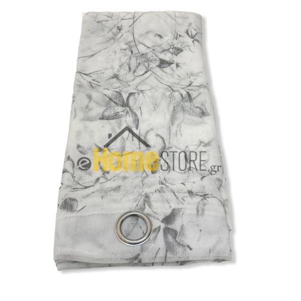 Έτοιμη κουρτίνα με κρίκους 100% λινό