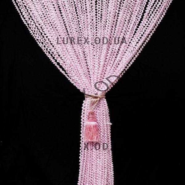 Κουρτίνα με κρόσια Ροζ