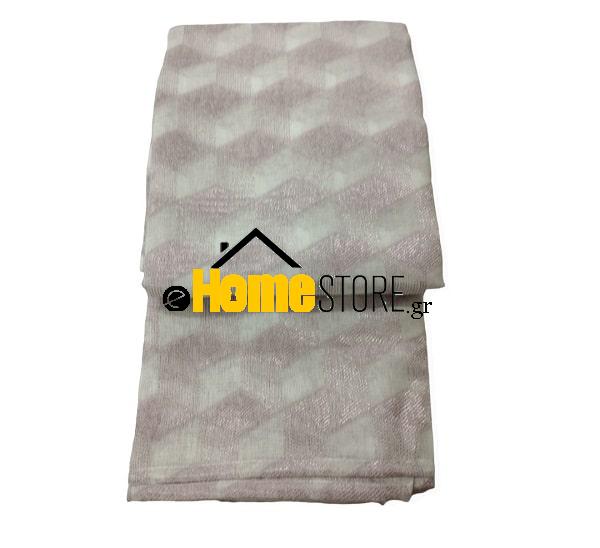 Έτοιμη κουρτίνα με τρέσα μέτριας σκίασης – Γάζα 270X280