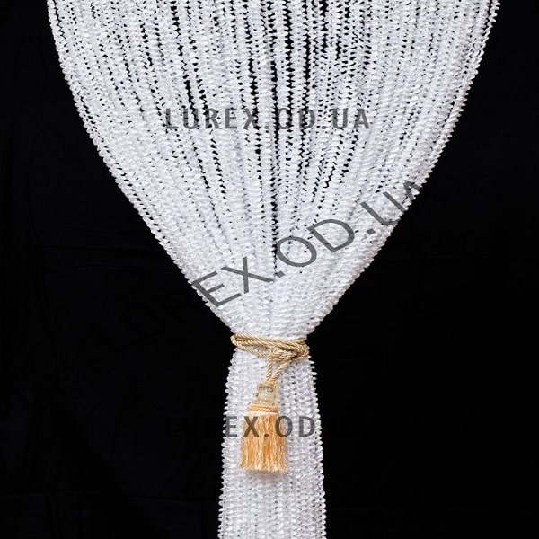 Κουρτίνα με κρόσια Άσπρο