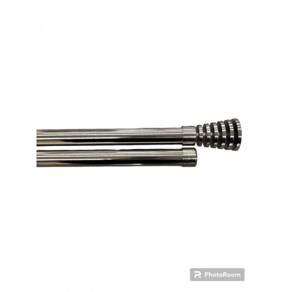 Διπλό Κουρτινόξυλο Inox 160 Εώς 310cm 19mm HJDCT-LEPTODIPLO160-Ασημί