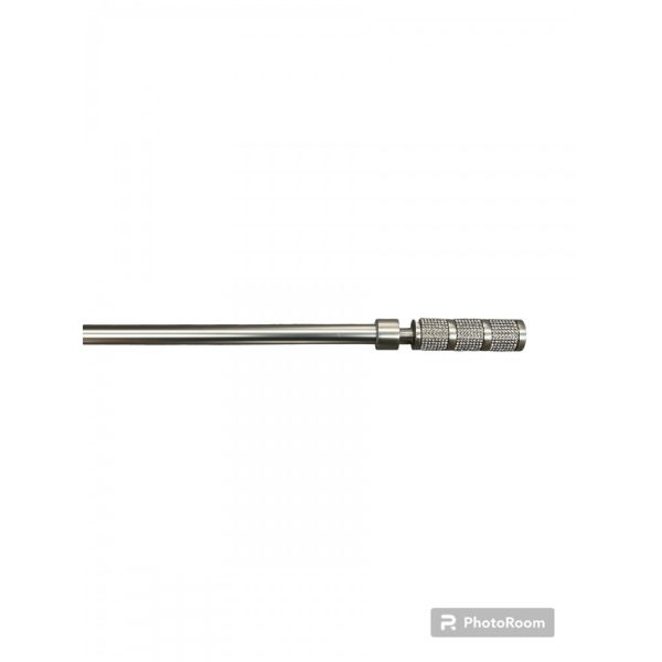 Μονό Κουρτινόξυλο Inox 120 Εώς 210cm 19mm SCSZ-LEPTOMONO120-Ασημί Ματ