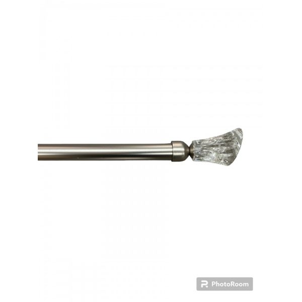 Μονό Κουρτινόξυλο Inox 120 Εώς 210cm 28mm SJSB-XONTROMONO120-Ασημί Ματ