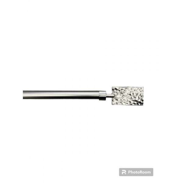 Μονό Κουρτινόξυλο Inox 160 Εώς 310cm 19mm SDTP-LEPTOMONO160-Ασημί Ματ