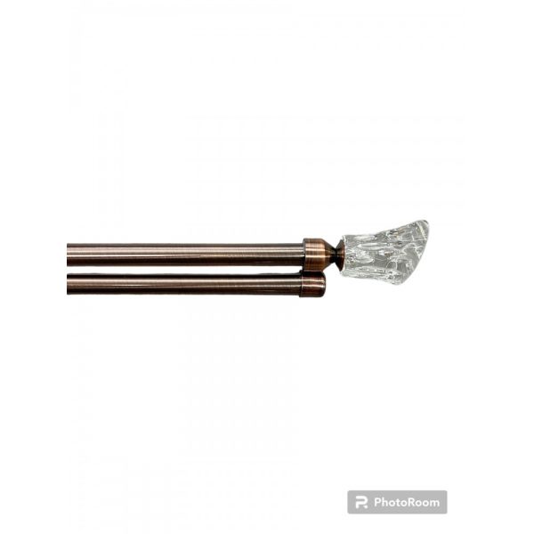 Διπλό Κουρτινόξυλο Inox 160 Εώς 310cm 19mm SJSB-LEPTODIPLO160-Μπρονζέ