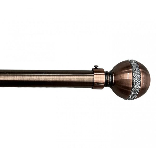 Μονό Κουρτινόξυλο Inox 160 Εώς 310cm 28mm YQSZ-XONTROMONO160-Μπρονζέ