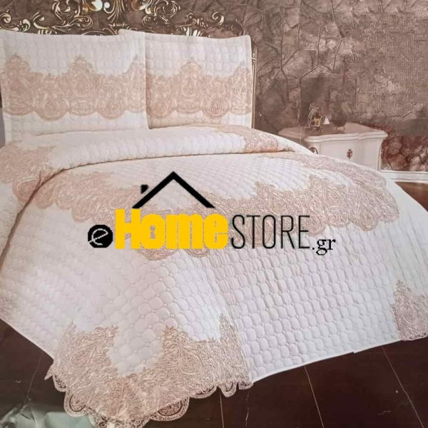 Σετ Κουβερλί 3 Τεμαχίων Υπέρδιπλο 250Χ250 – Χρώμα Ρόζ