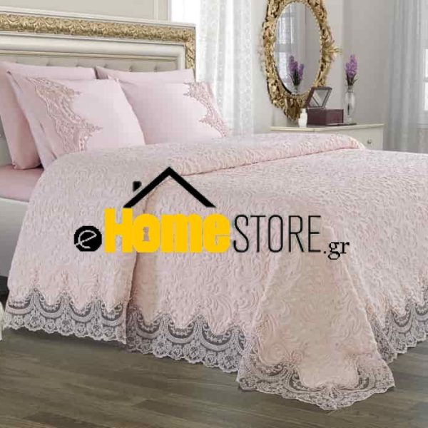 Σετ Κουβερλί Elit 6 Τεμαχίων Υπέρδιπλο 230Χ240 Ρόζ Πούδρα