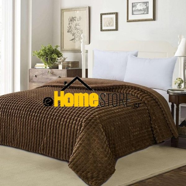 Υπέρδιπλη Κουβέρτα Προβατάκι 220Χ240 ( Luxury Rabbit Fur1 - Brown)