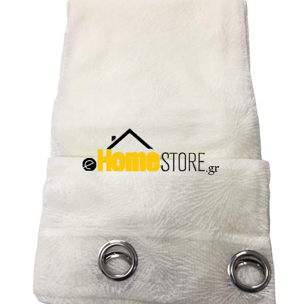 Έτοιμη κουρτίνα με κρίκους μέτριας σκίασης-Δαντέλα 270X280