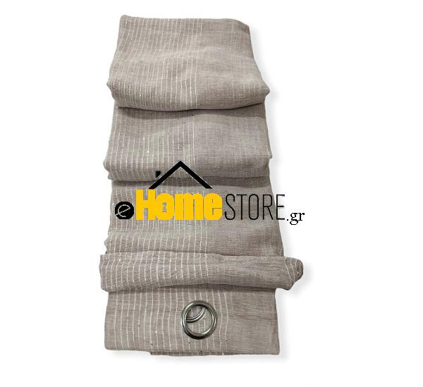 Έτοιμη κουρτίνα με κρίκους μέτριας σκίασης – Λινό 270X280