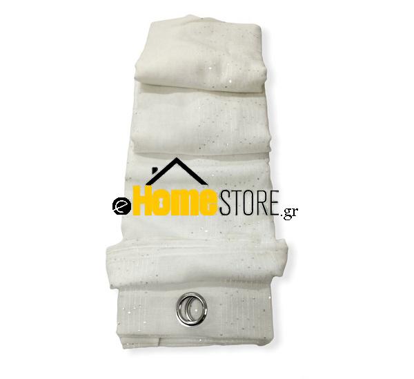 Έτοιμη κουρτίνα με κρίκους μέτριας σκίασης – Λινό 270X280