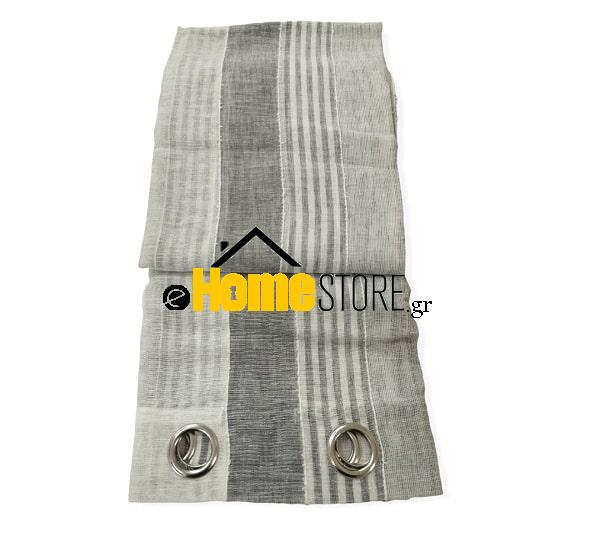 Έτοιμη κουρτίνα με κρίκους μέτριας σκίασης – Λινό 270X280