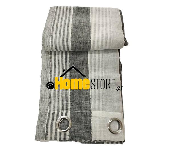 Έτοιμη κουρτίνα με κρίκους μέτριας σκίασης – Λινό 270X280