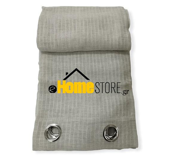 Έτοιμη κουρτίνα με κρίκους μέτριας σκίασης – Λινό 270X280