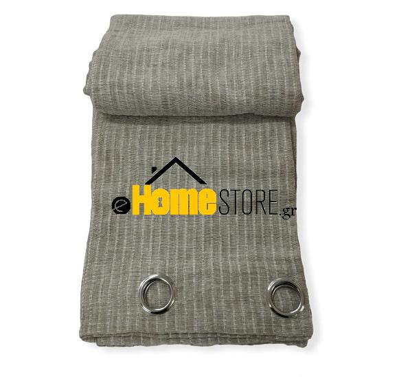 Έτοιμη κουρτίνα με κρίκους μέτριας σκίασης – Λινό 270X280