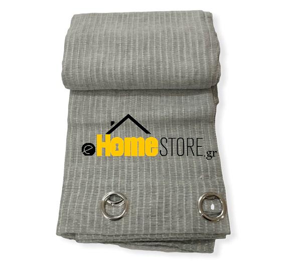 Έτοιμη κουρτίνα με κρίκους μέτριας σκίασης – Λινό 270X280