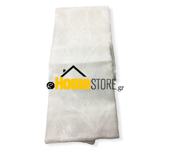 Έτοιμη κουρτίνα με τρέσα μέτριας σκίασης – Γάζα 270X280