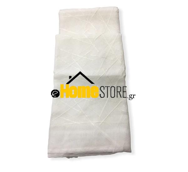 Έτοιμη κουρτίνα με τρέσα μέτριας σκίασης – Γάζα 270X280