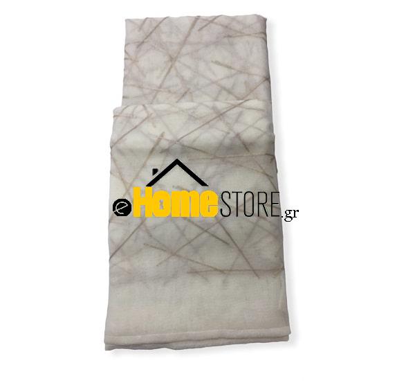 Έτοιμη κουρτίνα με τρέσα μέτριας σκίασης – Γάζα 270X280