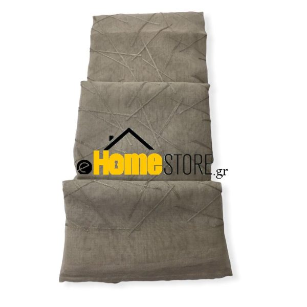 Έτοιμη κουρτίνα με τρέσα μέτριας σκίασης – Γάζα 270X280