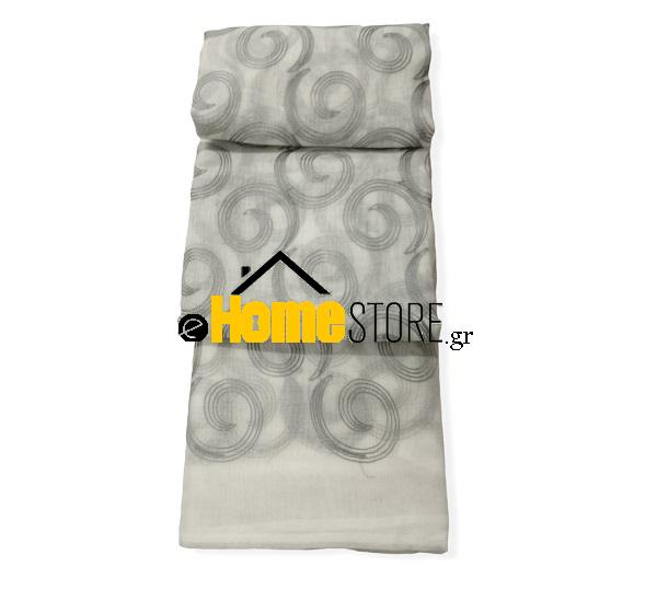 Έτοιμη κουρτίνα με τρέσα μέτριας σκίασης – Γάζα 270X280