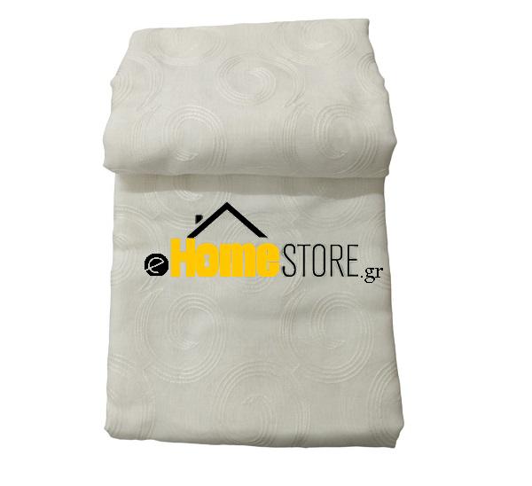 Έτοιμη κουρτίνα με τρέσα μέτριας σκίασης – Γάζα 270X280