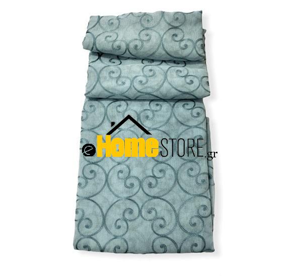 Έτοιμη κουρτίνα με τρέσα μέτριας σκίασης – Γάζα 270X280