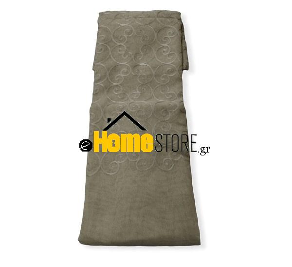 Έτοιμη κουρτίνα με τρέσα μέτριας σκίασης – Γάζα 270X280