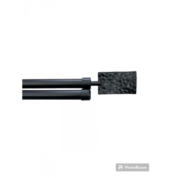 Διπλό Κουρτινόξυλο Inox 160 Εώς 310cm 19mm SDTP-LEPTODIPLO160-Μαύρο