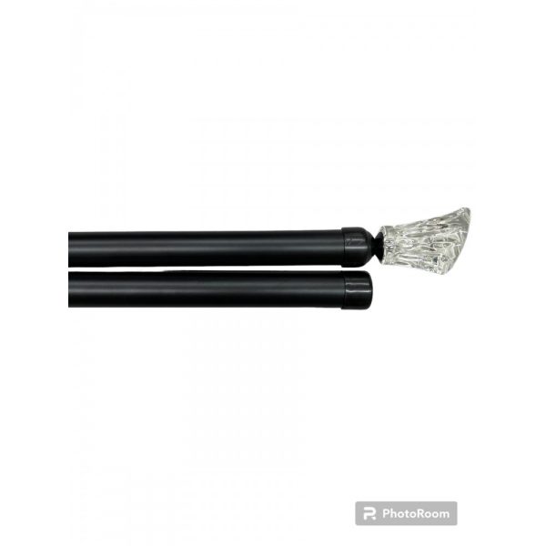 Διπλό Κουρτινόξυλο Inox 160 Εώς 310cm 28mm SJSB-XONTRODIPLO160-Μαύρο