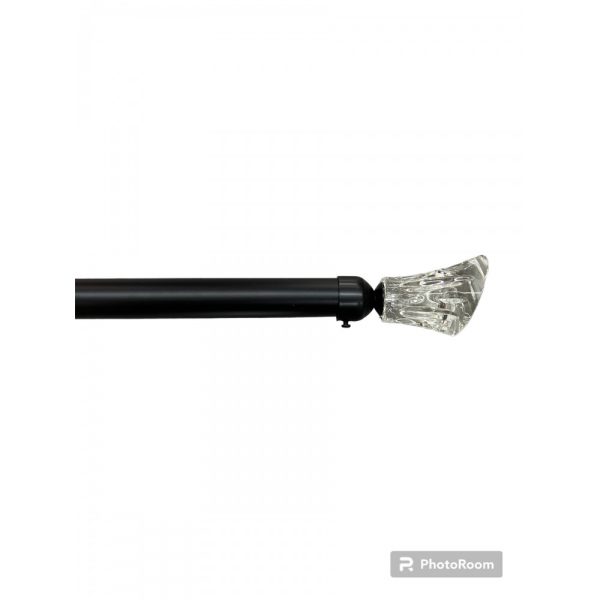 Μονό Κουρτινόξυλο Inox 120 Εώς 210cm 28mm SJSB-XONTROMONO120-Μαύρο