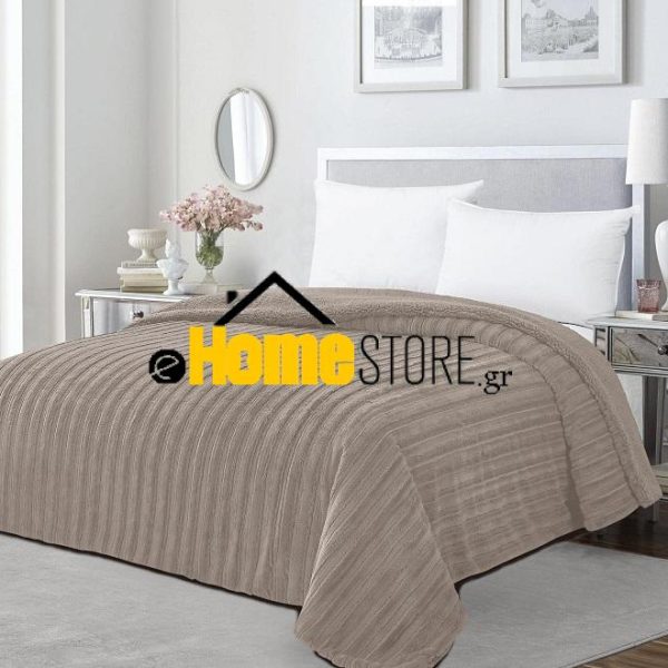 Υπέρδιπλη Κουβέρτα Προβατάκι 220Χ240 (Luxury Rabbit Fur3 - Cappuchino)