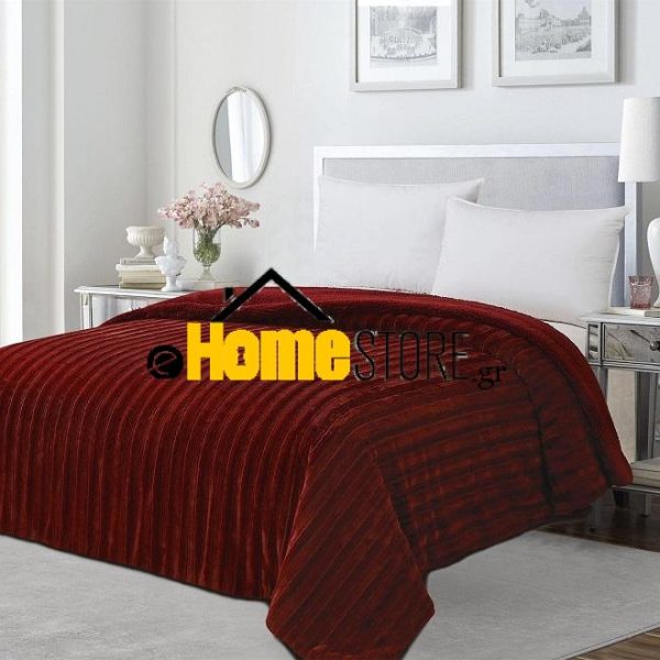 Υπέρδιπλη Κουβέρτα Προβατάκι 220Χ240 ( Luxury Rabbit Fur3 - Red)
