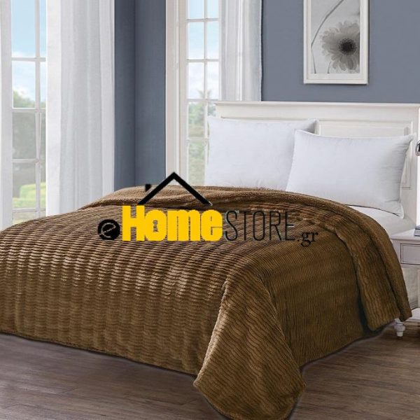 Υπέρδιπλη Κουβέρτα Προβατάκι 220Χ240 (Luxury Rabbit Fur2 - Brown)