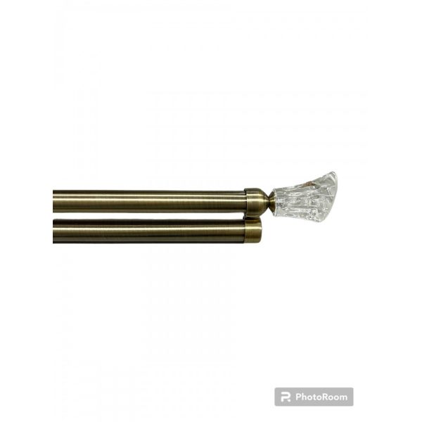 Διπλό Κουρτινόξυλο Inox 160 Εώς 310cm 28mm SJSB-XONTRODIPLO160-Χρυσό