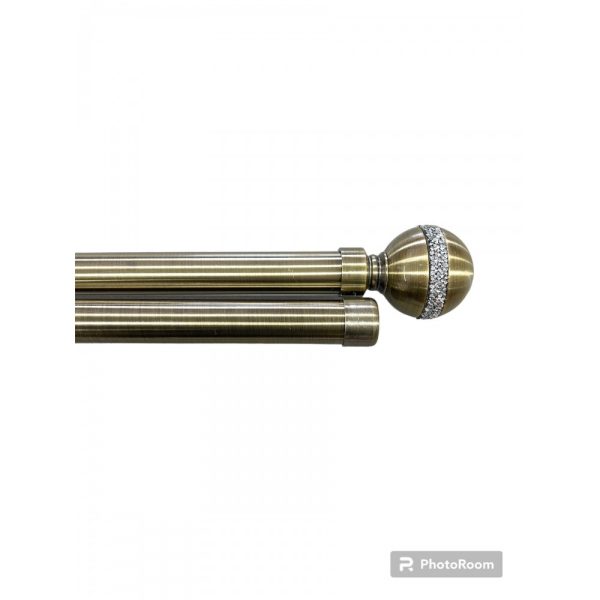 Διπλό Κουρτινόξυλο Inox 160 Εώς 310cm 28mm YQSZ-XONTRODIPLO160-Χρυσό