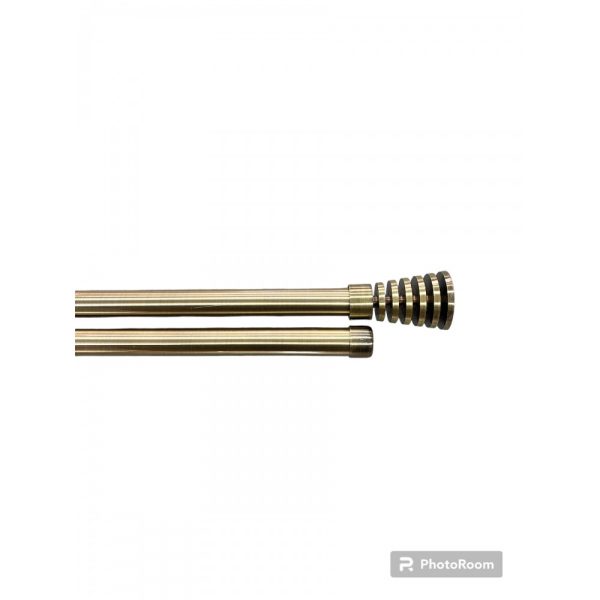 Διπλό Κουρτινόξυλο Inox 160 Εώς 310cm 19mm HJDCT-LEPTODIPLO160-Χρυσό