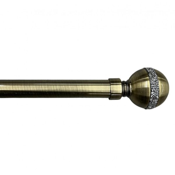 Μονό Κουρτινόξυλο Inox 120 Εώς 210cm 28mm YQSZ-XONTROMONO120-Χρυσό