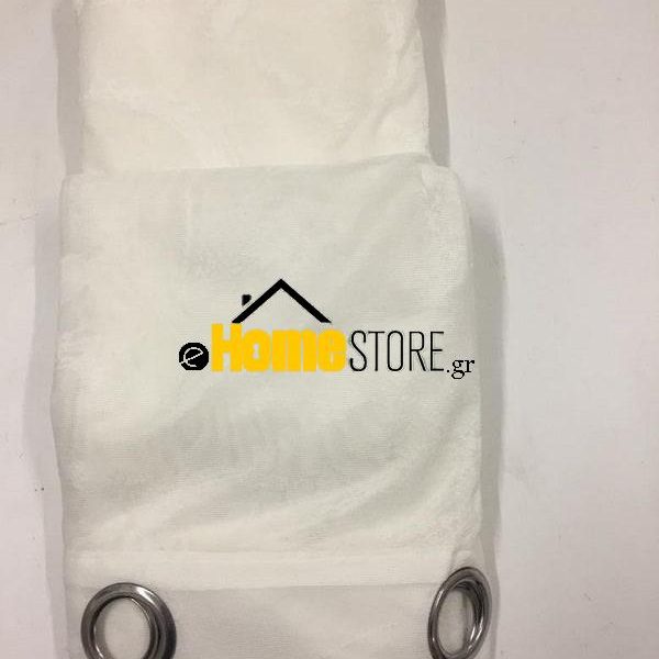 Έτοιμη κουρτίνα με κρίκους μέτριας σκίασης – Τούλι 270X280