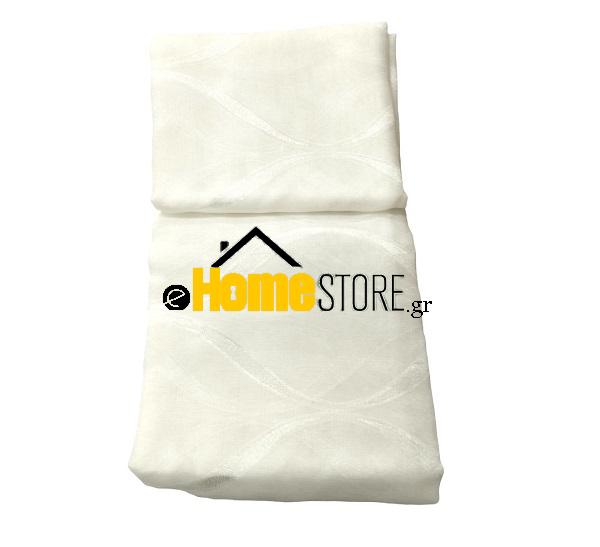 Έτοιμη κουρτίνα με τρέσα μέτριας σκίασης – Γάζα 270X280