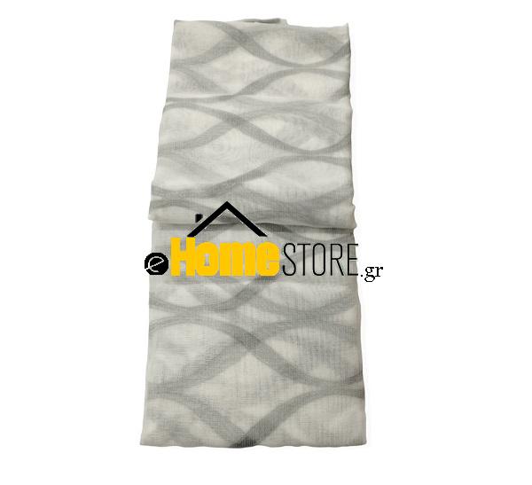 Έτοιμη κουρτίνα με τρέσα μέτριας σκίασης – Γάζα 270X280