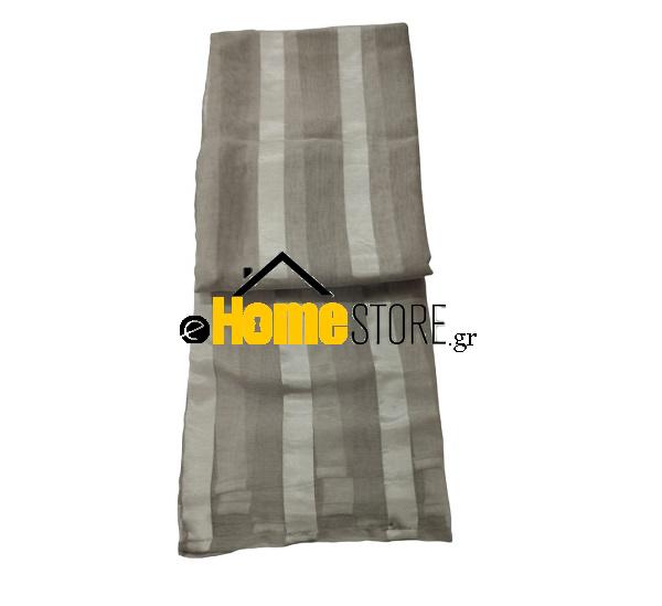 Έτοιμη κουρτίνα με τρέσα μέτριας σκίασης – Γάζα 270X280