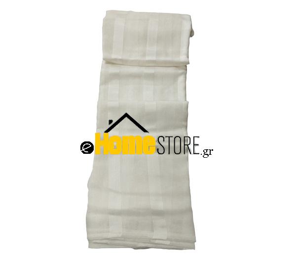 Έτοιμη κουρτίνα με τρέσα μέτριας σκίασης – Γάζα 270X280