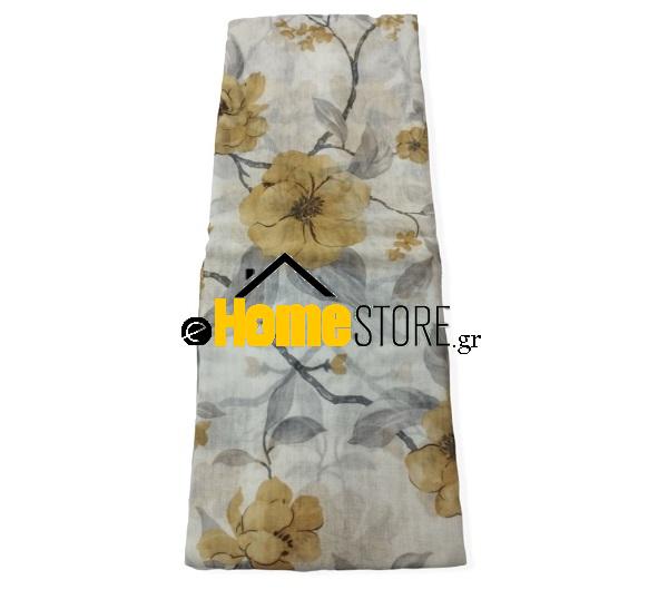 Έτοιμη κουρτίνα με τρέσα μέτριας σκίασης – Γάζα 270X280