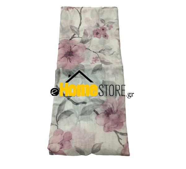 Έτοιμη κουρτίνα με τρέσα μέτριας σκίασης – Γάζα 270X280