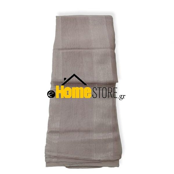 Έτοιμη κουρτίνα με τρέσα μέτριας σκίασης – Γάζα 270X280