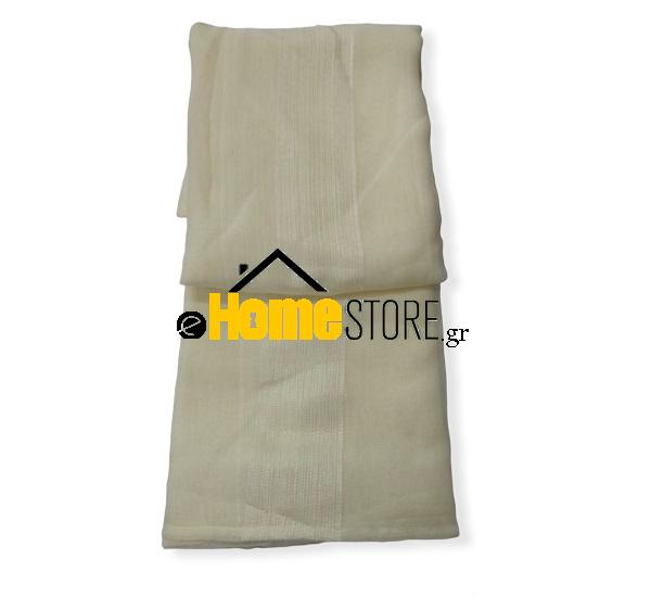 Έτοιμη κουρτίνα με τρέσα μέτριας σκίασης – Γάζα 270X280